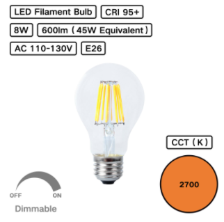 YujiLights 2700K暖白色/シャンデリア/LED電球