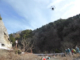 大型UAV『ドロ・サーモ』を使用したドローンでの外壁診断