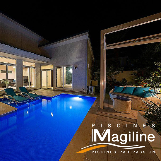 【宿泊施設プール】リゾートヴィラ施工事例ろ過機一体型マジライン