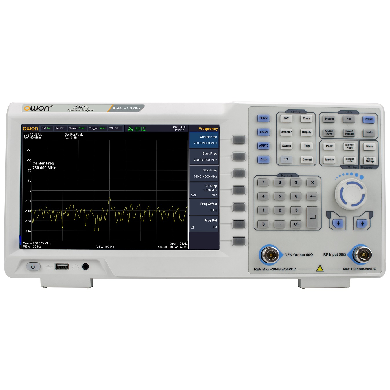 スペクトラムアナライザ 9kHz-最大1.5GHz OWON ウェーブクレスト