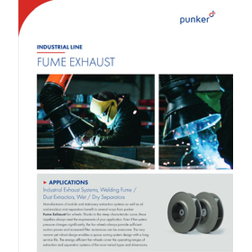 High-efficiency centrifugal fan for industrial exhaust systems and welding fumes.