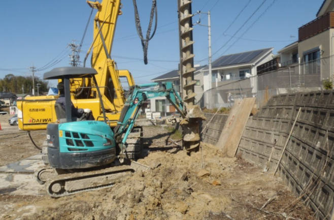 【施工事例】土留工事 セメントミルク