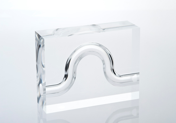 【試作】アクリル無気泡透明接着技術　接着品