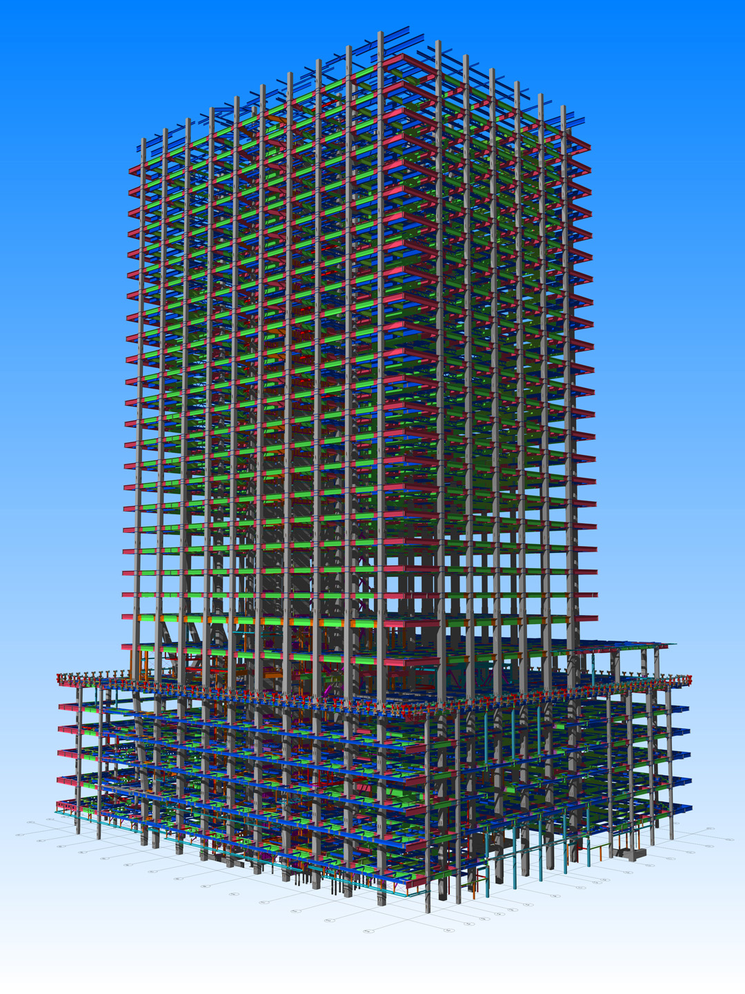 「BIMで一括管理 ミス低減」 BIMを使用した鉄骨詳細設計 