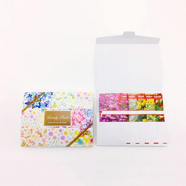 花の種付き写真立て　ノベルティ（企業名印刷付）