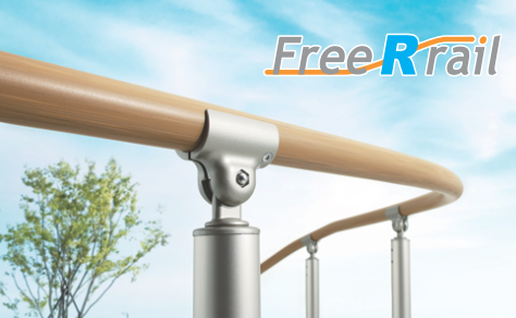 リフォーム用品 バリアフリー 屋外用手すり フリーRレール：マツ六 フロント用ベースプレート式支柱 商品コード 0402-9815