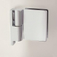Gravity hinge for tempered glass doors