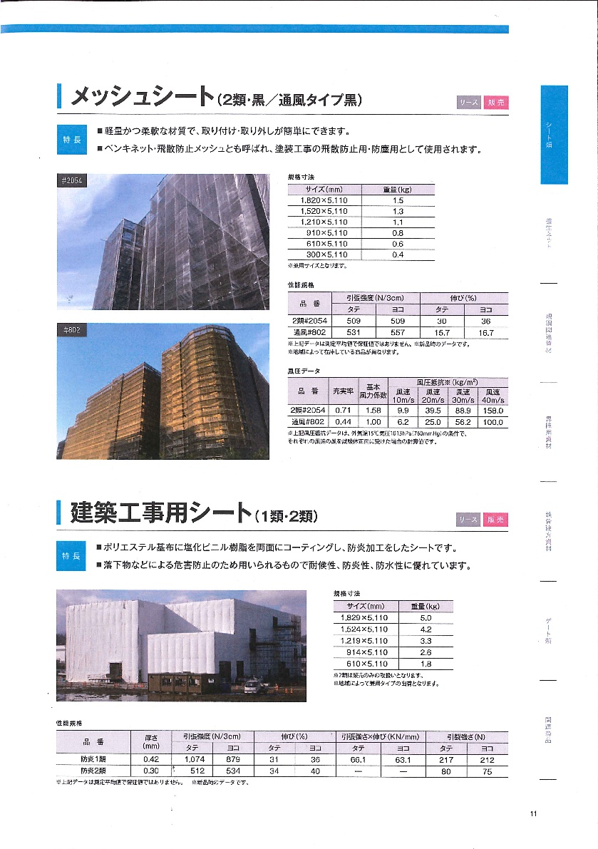 改修現場での飛散防止養生「防炎2類メッシュシート」 明治商工 | イプロス