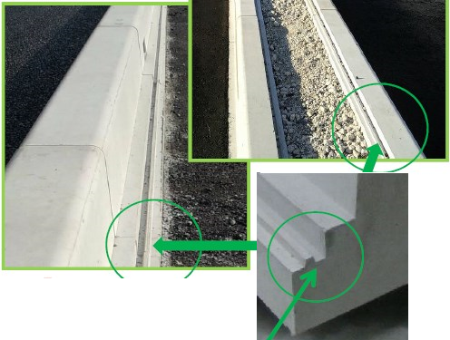 『境界ブロック　雑草防止工法』