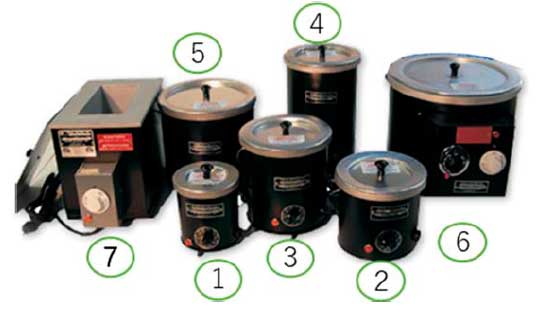 ホットメルトコーティング剤　丸型溶融タンク ＆ 角型溶融タンク