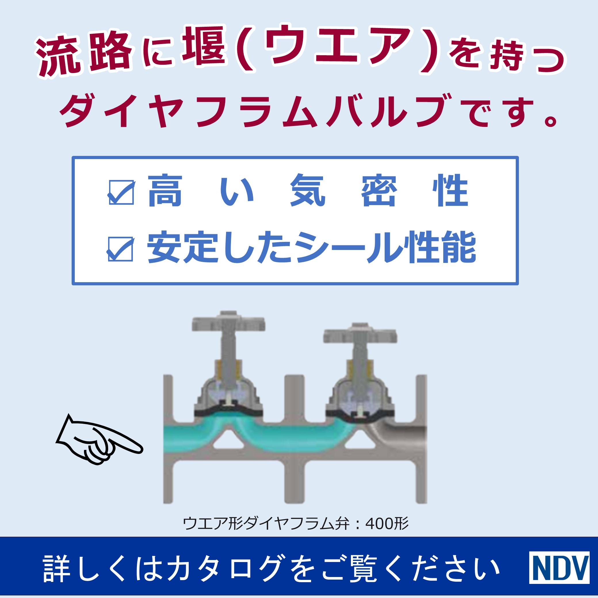 NDV ウェア形ダイヤフラム弁：400形 日本ダイヤバルブ | イプロス