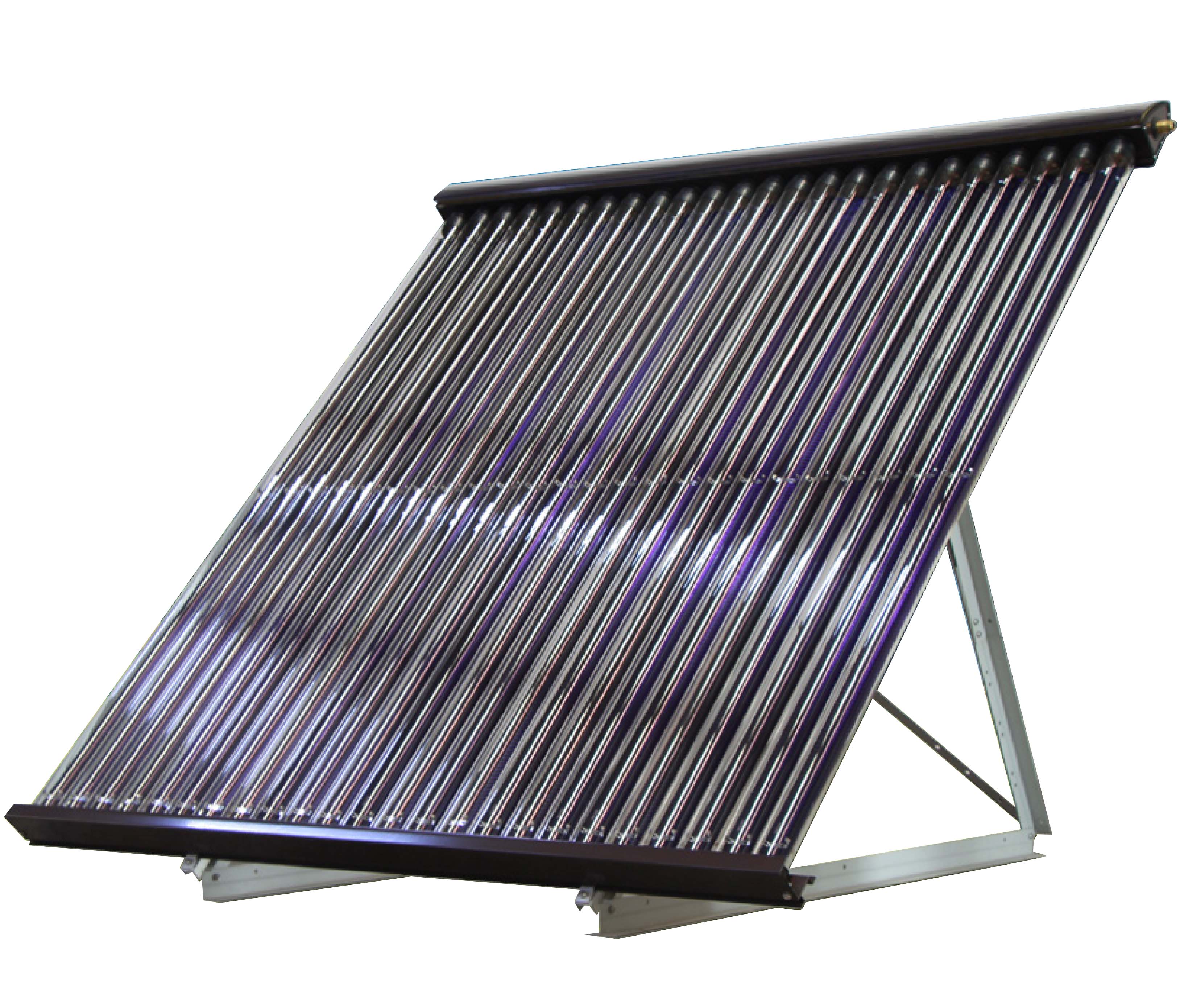 『太陽光温水器』　太陽の熱射で温水を作り出し、ガス代を削減！