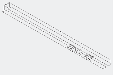 埋め込み専用手引きカーテントラックシステム『SG 6243