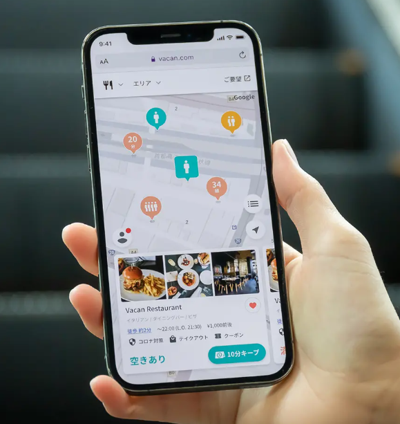 施設の混雑情報を地図上で一覧『VACAN Maps』
