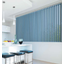 Flame-retardant and water-resistant! 'Vertical blinds' without bottom cords.