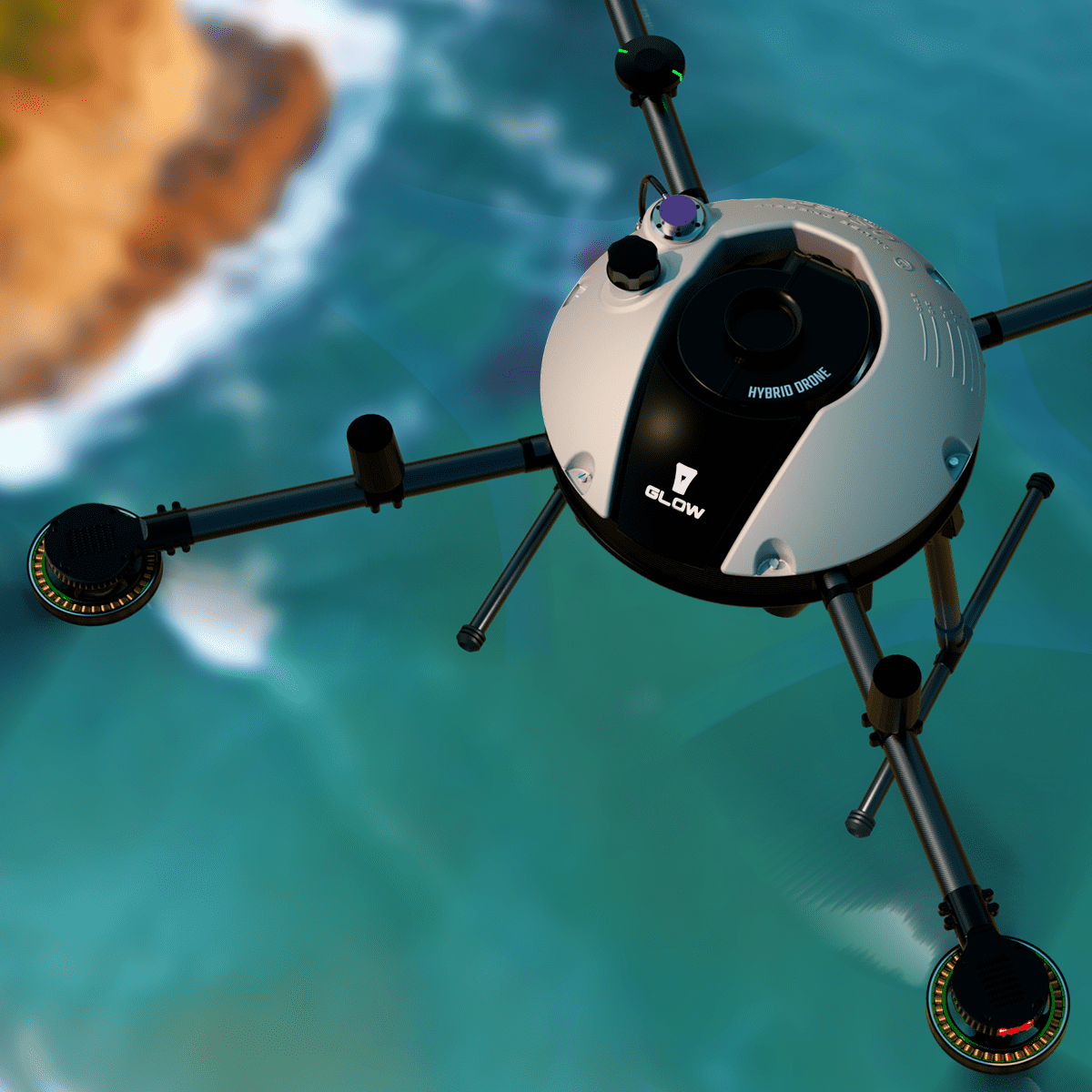 ４時間の長時間飛行　ハイブリッドドローン「GLOW.H」ーAOS