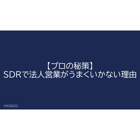 【プロの秘策】SDRで法人営業がうまくいかない理由