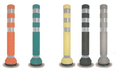 再生ゴム　高視認性車線分離標（ポール）　FLEX イーコーン