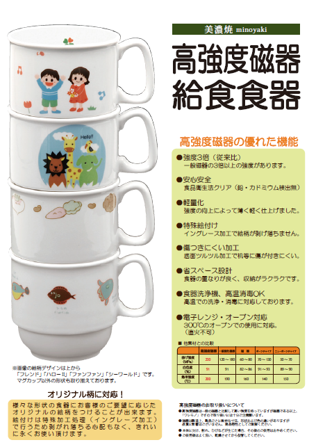 【カタログ】高強度磁器／給食食器