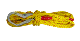 16ミリ 大径フック付親綱＜黄色＞