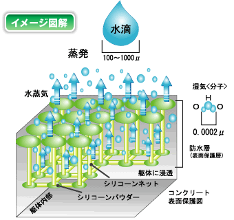 浸透性吸水防止材『ハイドロ・スカイ』