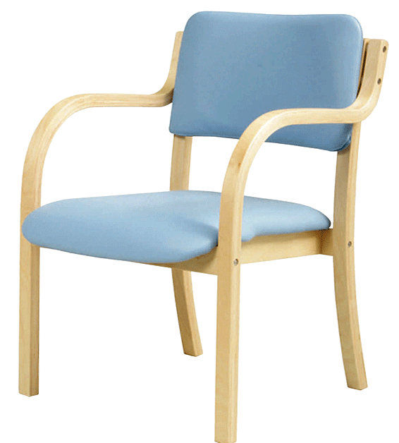 肘付ダイニングチェア『DC-530P(BL)』