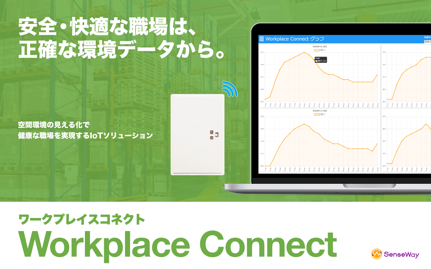 環境可視化IoTソリューション「ワークプレイスコネクト」