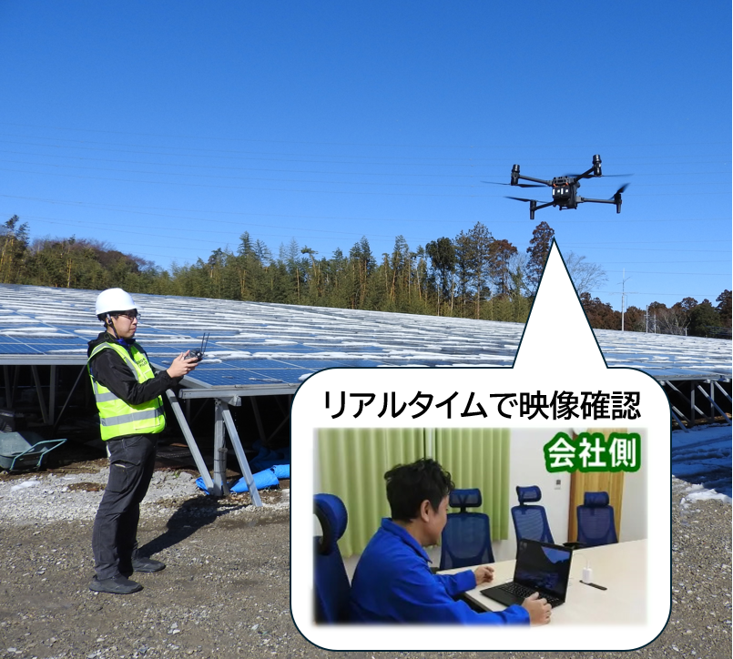 Zoomで簡単！ドローン映像で遠隔臨場『ドローンアイズ』