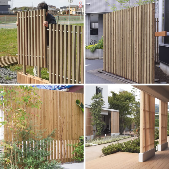 多摩産材の天然木フェンス「木べえさん」