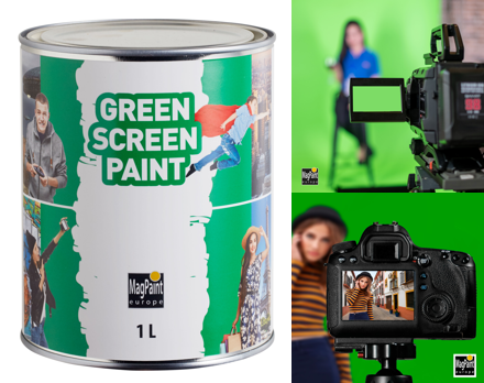 塗るだけで壁がグリーンスクリーンに『グリーンスクリーンペイント』