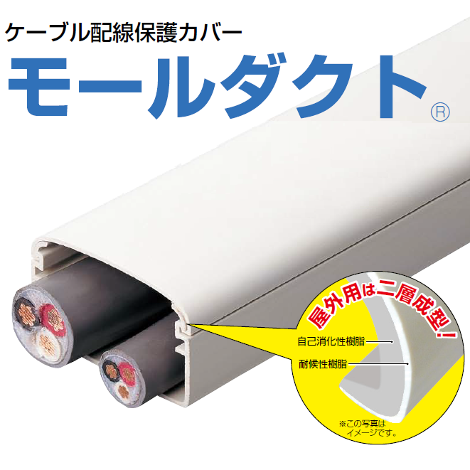 ご希望者2点セット(ケーブルカバー、センターダクトユニット) 未来工業 モールダクト ※ケーブル・配線の保護に | 未来工業 - Powered