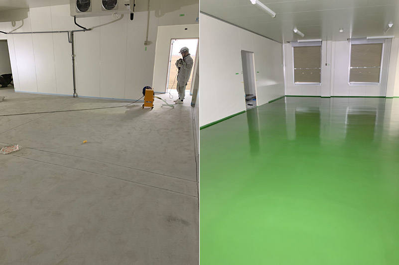 【塗床の剥離・破損した場合はユークリート施工】うじいえ農場 様