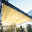 For shading and rain protection in large spaces! Retractable tent "Moving Roof"