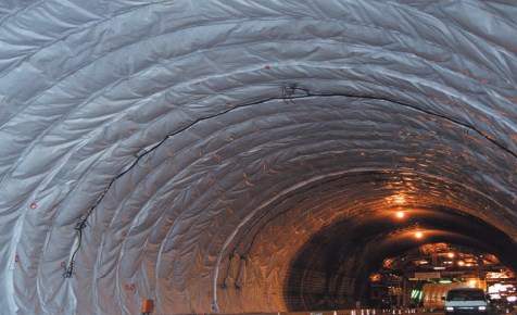 NATMトンネル用緩衝材付防水シート『ハイパネルSSシート』