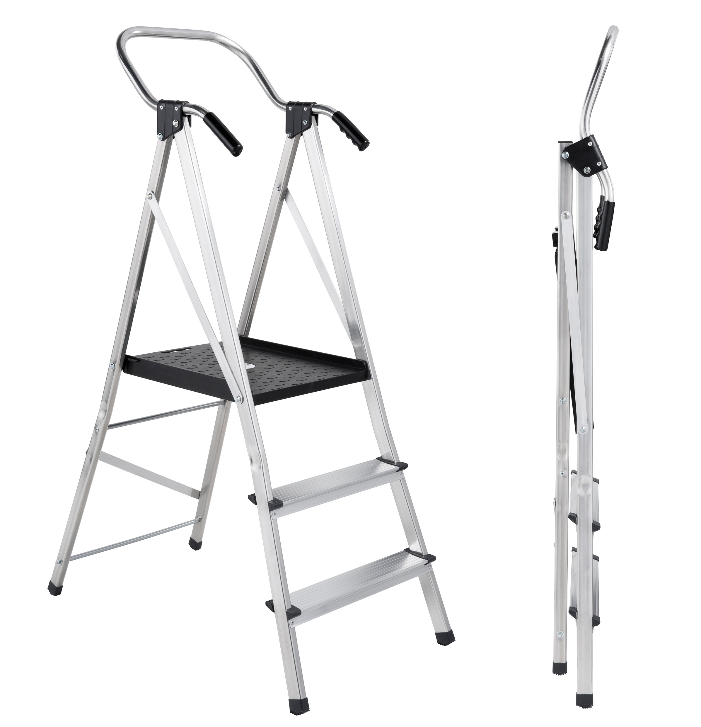 手すり付幅広安心作業台