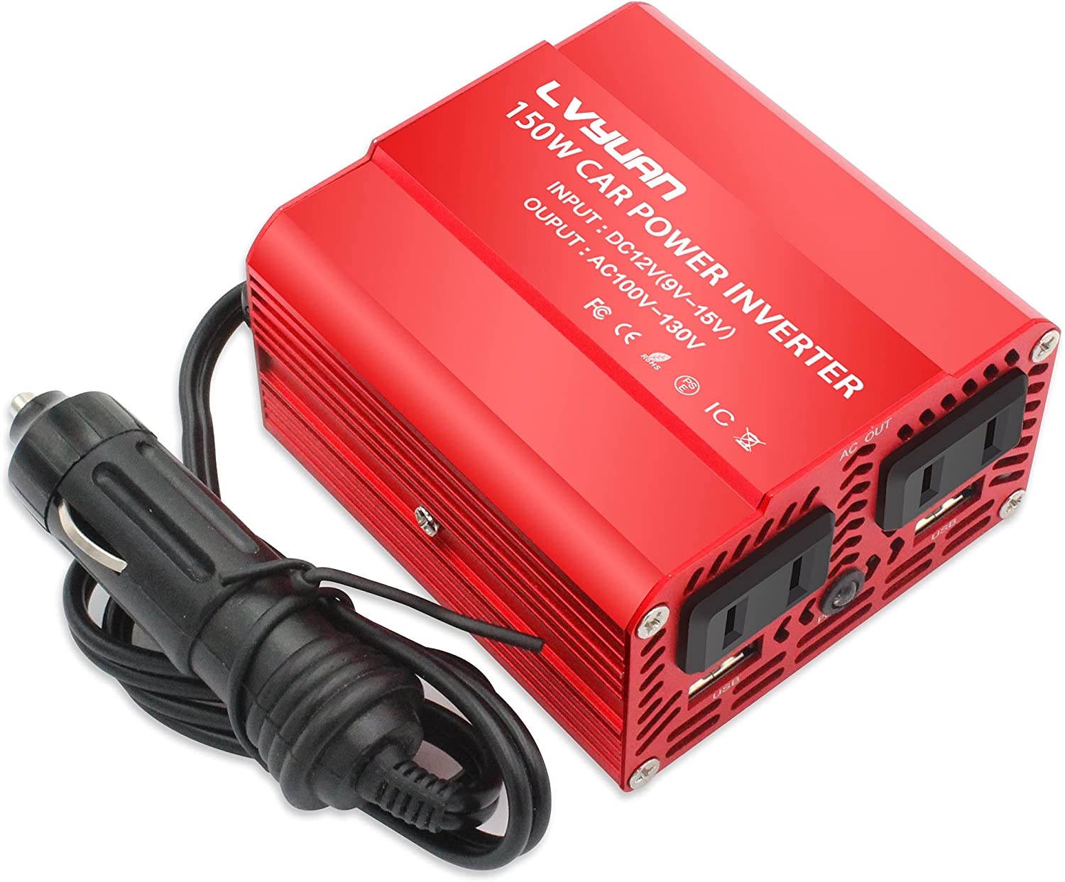 150W インバーター 12V シガーソケットコンセント タイガン | イプロス