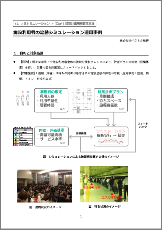 【適用事例集】施設利用者の流動シミュレーション