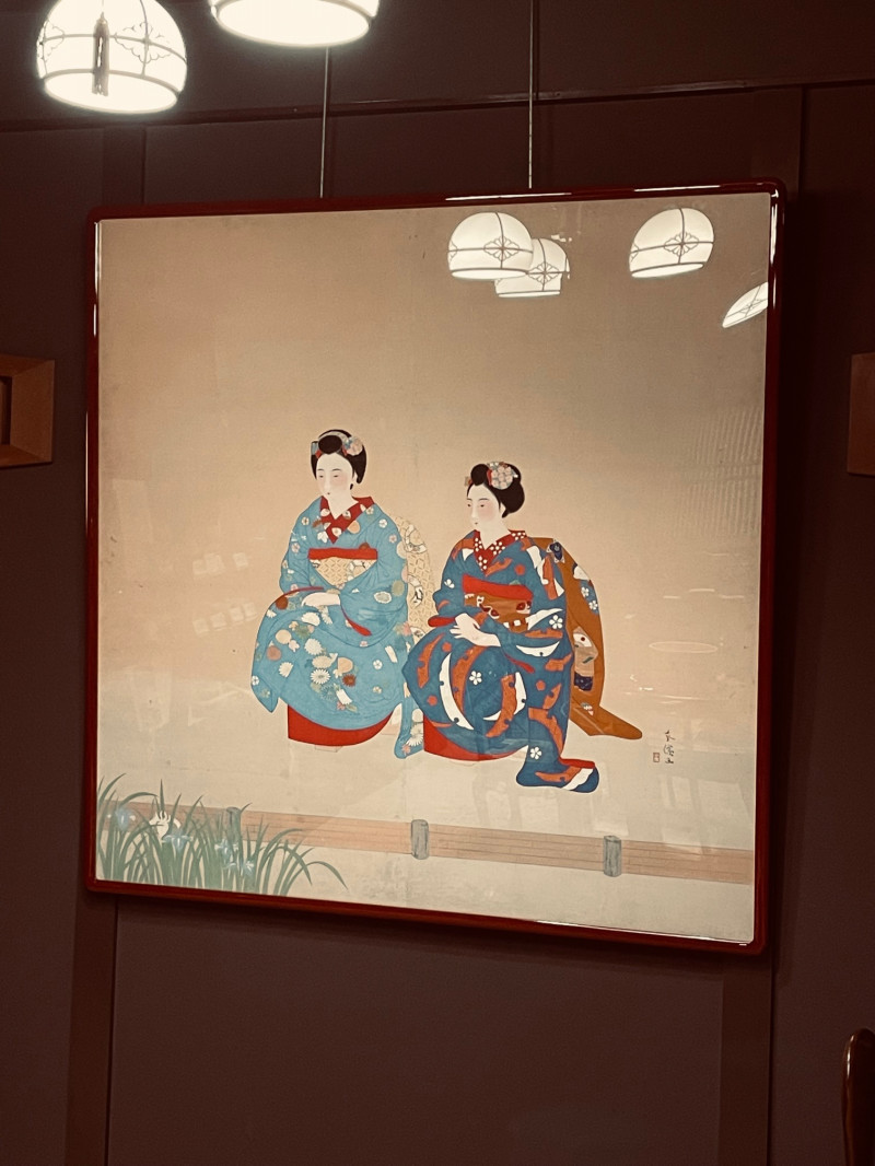 【額装仕立事例】二曲屏風を解体して一枚の額に仕立