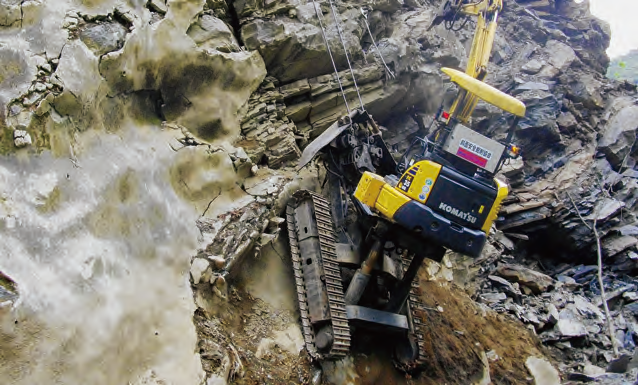 斜面安全掘削工法（SSD工法）