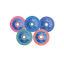 Rubber grinding stone with no secondary burrs, flexible disc for deburring and rust removal.