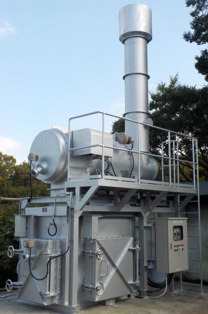 焼却炉 耐火レンガ式 紙くず 木くず用 AGZ3-900J 大型投入口 高性能タイプ