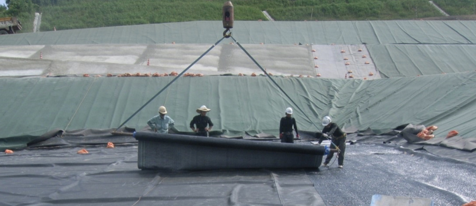合成樹脂系遮水シート工法