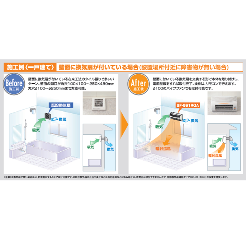 BF-861RGA 浴室用換気扇からの取り替え事例 高須産業 | イプロス