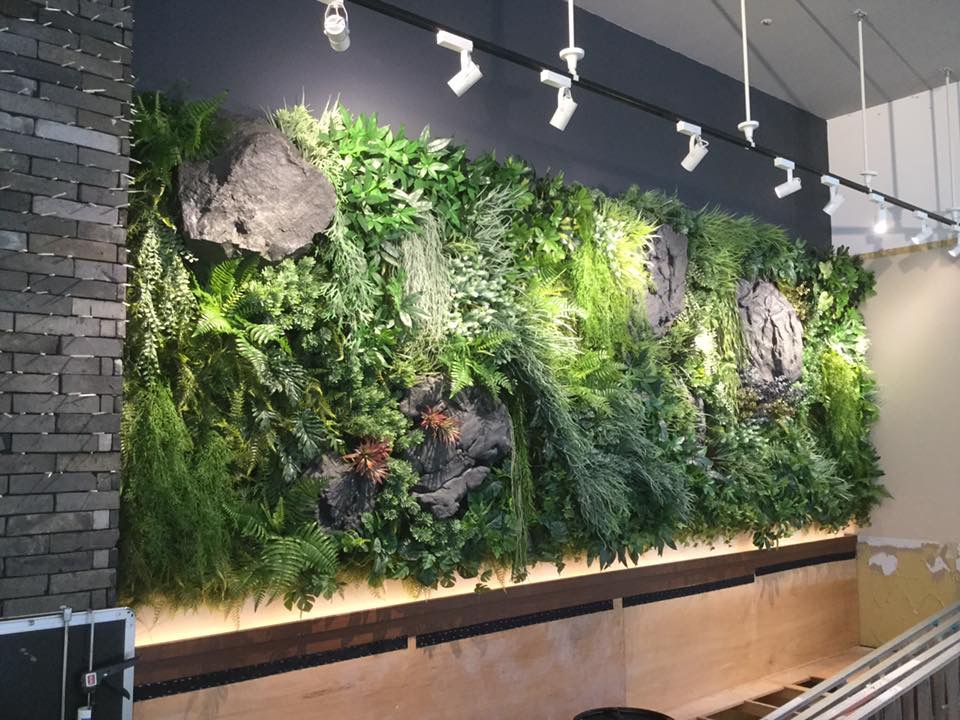 大型インテリア/壁面緑化/店舗・サロン用にもᵕ̈ DecoPla（デコプラ）屋内用壁面緑化 造花・フェイク専用 グリーン