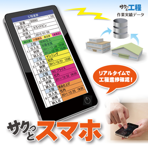 工程管理システム【サクっとスマホ】工程進捗問合せ