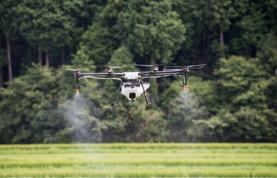 ドローン空中散布