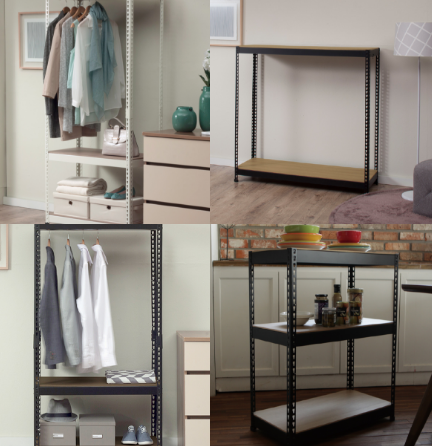 【デスク・シェルフなどに！】メタル&ウッドラック