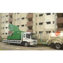 煙突石綿円筒管除去工事　ＷＪＢ工法　レベル３