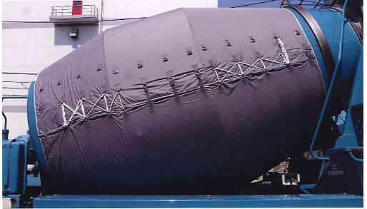 コンクリート冷却システム『ドラムクーリングカバー』