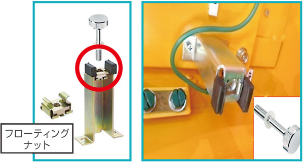 中扉のスムーズな設置のためのフローティングナットの選定について